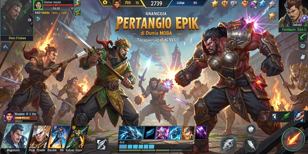 Tangkapan layar utama dari gameplay intens <strong>2739</strong> MOBA.