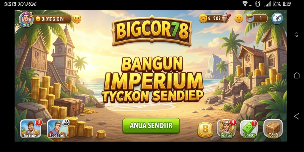 Screenshot BIGCOR78 menunjukkan gameplay seru dalam membangun bisnis.