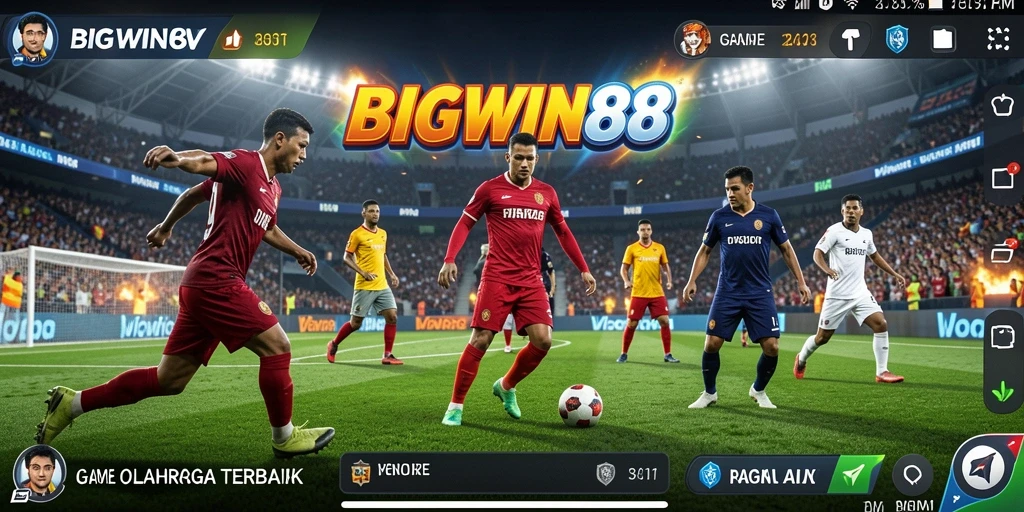 Screenshot dari gameplay <strong>BIGWIN88</strong> menampilkan aksi seru dalam olahraga.