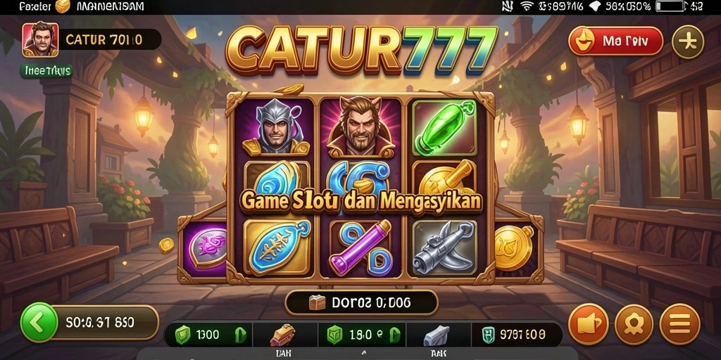 Gameplay seru CATUR777 dengan tema slot menarik.