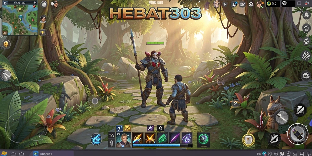 Screenshot gameplay HEBAT303 menampilkan pertarungan seru dan eksplorasi dunia.