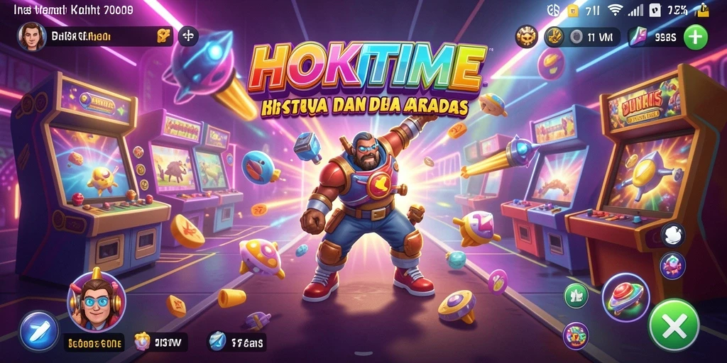 Screenshot gameplay HOKITIME menampilkan aksi seru dan karakter animasi.