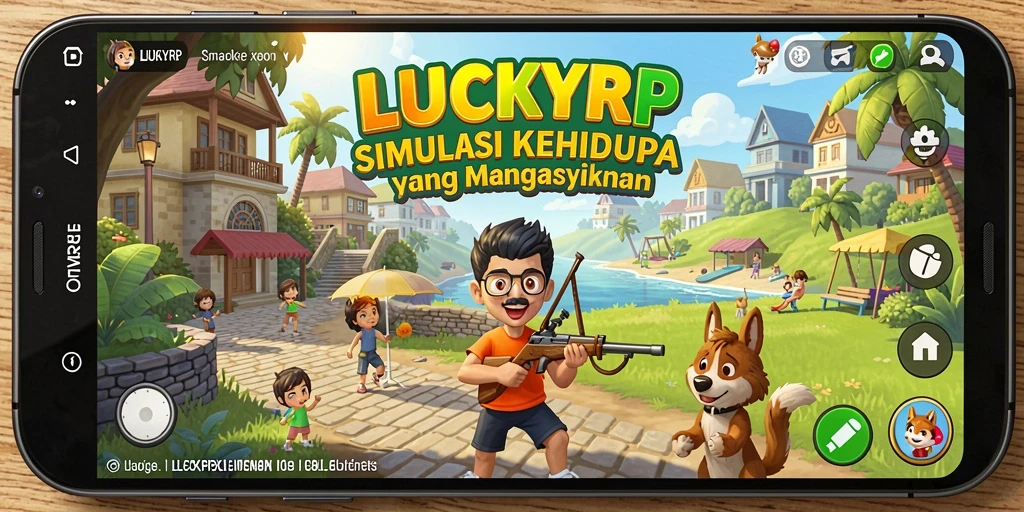 Screenshot utama menampilkan gameplay menarik dari LUCKYRP.