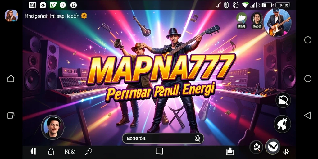 Tangkapan layar gameplay MAPNA777 menampilkan tantangan musik yang seru.