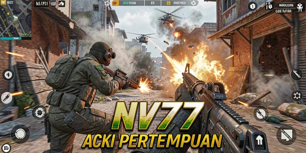 Tampilan menegangkan dari pertempuran di NV77 dengan grafik yang memukau.