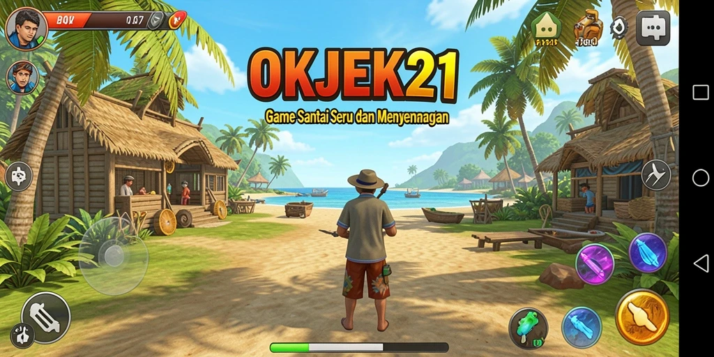 Screenshot gameplay menunjukkan keseruan bermain OKJEK21.