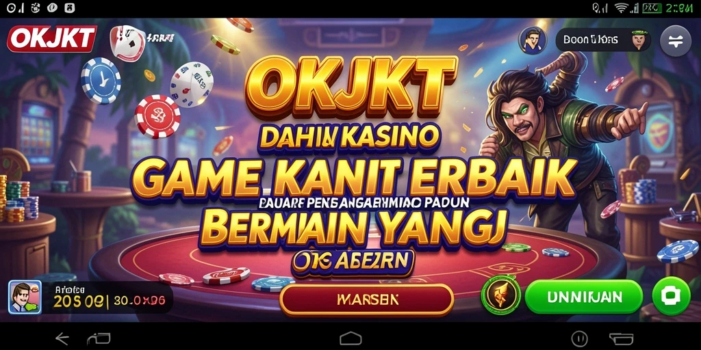 Screenshot utama OKJKT menampilkan gameplay Kasino yang seru dan menegangkan.