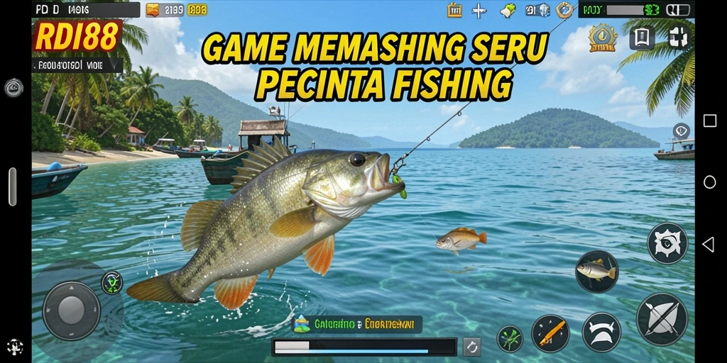 Tampilan gameplay <strong>RDI88</strong> saat memancing dengan grafis yang menawan.