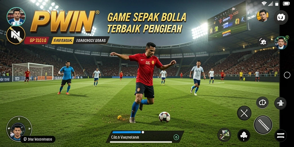 Tampilan gameplay RPWIN yang seru dan interaktif dalam sepak bola.