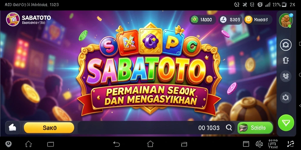 Tampilan gameplay SABATOTO yang memukau dan interaktif.