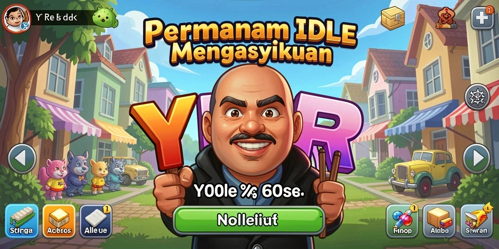 Tampilan screenshot YYRR yang menampilkan gameplay Idle yang asyik.