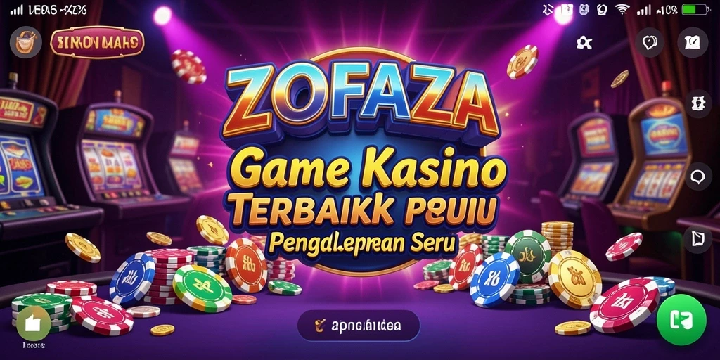 Tangkapan layar dari gameplay Kasino ZOFAZA, menampilkan keseruan bermain.